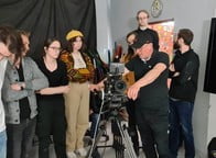 Warsztaty doszkalające ze sztuki operatorskiej dla naszych studentów i słuchaczy z Dariuszem Jadachem &bull; fot. Jakub Półtorak