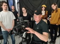 Warsztaty doszkalające ze sztuki operatorskiej dla naszych studentów i słuchaczy z Dariuszem Jadachem &bull; fot. Jakub Półtorak