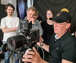 Warsztaty doszkalające ze sztuki operatorskiej dla naszych studentów i słuchaczy z Dariuszem Jadachem &bull; fot. Jakub Półtorak