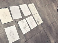 Warsztaty rysunkowe z rysowania postaci ludzkich prowadzone przez Marię Orzewską - IV 2025 r.; fot. Grzegorz Rusinek