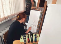 Warsztaty malarskie WSR - V 2025 r.; fot. Grzegorz Rusinek